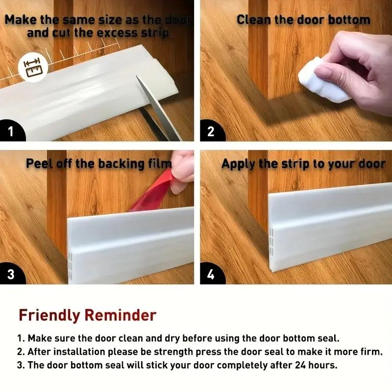 1M TPE Türbodenabdichtungsstreifen Spezieller winddichter Luftleckagestreifen Unterer Windschutzstreifen Gummistreifen am Türboden