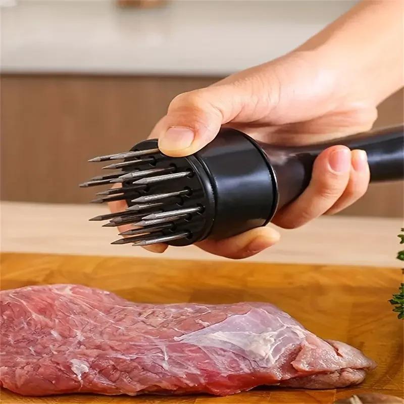 1pc Stainless Steel Tenderizer,Meat Product Loosening 16Needle,Tendon Breaking Needle,Ultra-sharp Tenderizing Knife Kitchen Tool