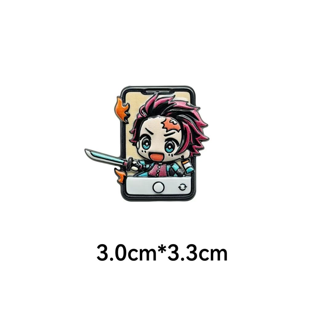 Demon Slayer Anime Brooch Q-Version Alloy Badge Tanjiro Nezuko Zenitsu for Clothes Bags