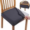 Removable Chair Seat Cover Solid Color Chair Cushion Cover Elastic Seat Protectors  Restaurant