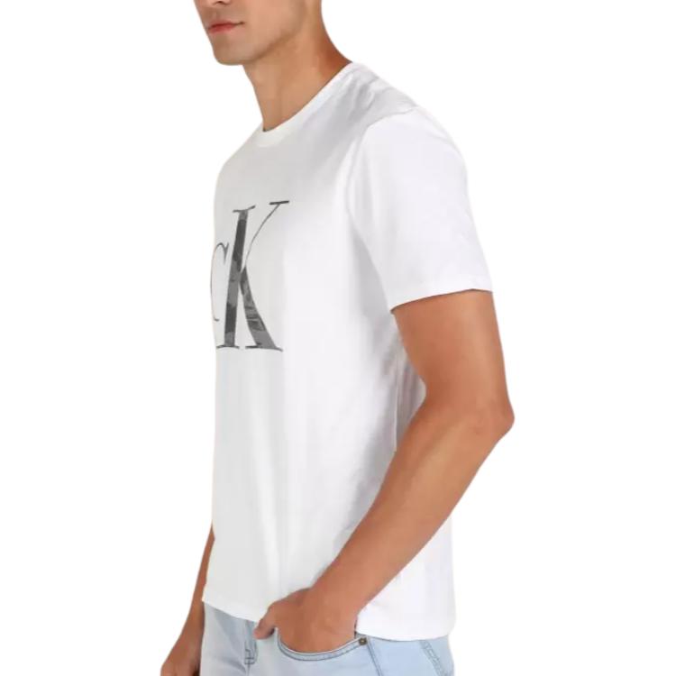 Calvin Klein Ss23 Reissue 90 Series Letter Print Crew Neck Short Sleeve T-Shirt Men T-Shirts White 40IC808-540