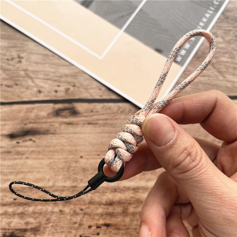 Key Chain Handmade Cellular Pendant Nylon Keychain Lanyard Small Finger Strap Anti-lost Rope Hang Mobile Phone Accessories
