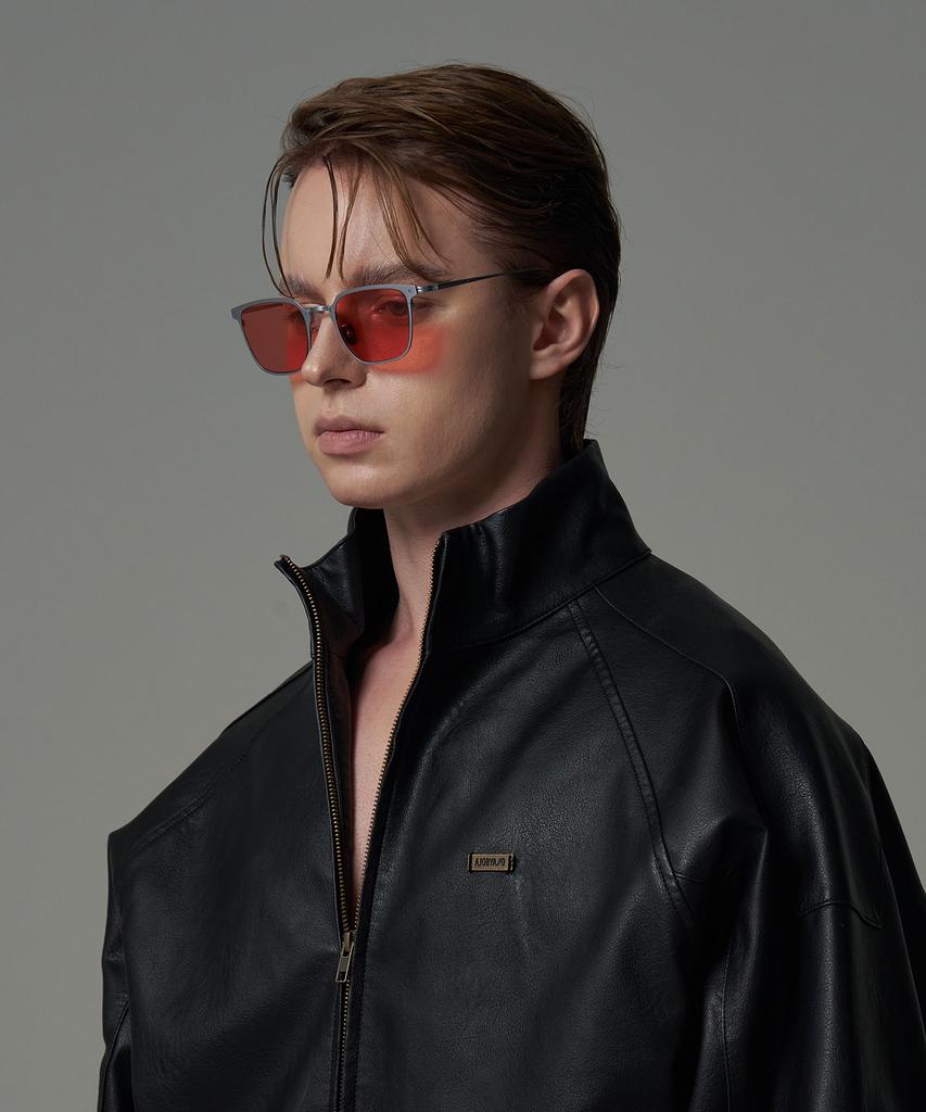 Maeteupeojeu Mp-10 Titanium Red Sunglass Silver