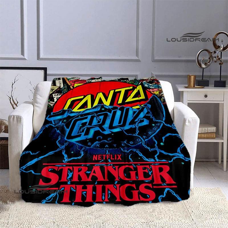Stranger Things Klassieke Print Deken Dunne Deken Flanel Zacht en Comfortabel Huis Reisdeken Verjaardagscadeau Beddeken