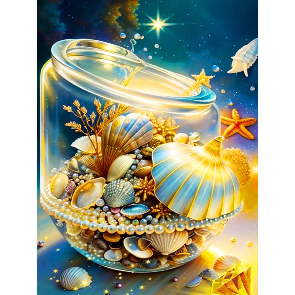 2pcs 5D DIY Full Round Drill Diamond Painting Dream Shells Kit Decor 30x40cm