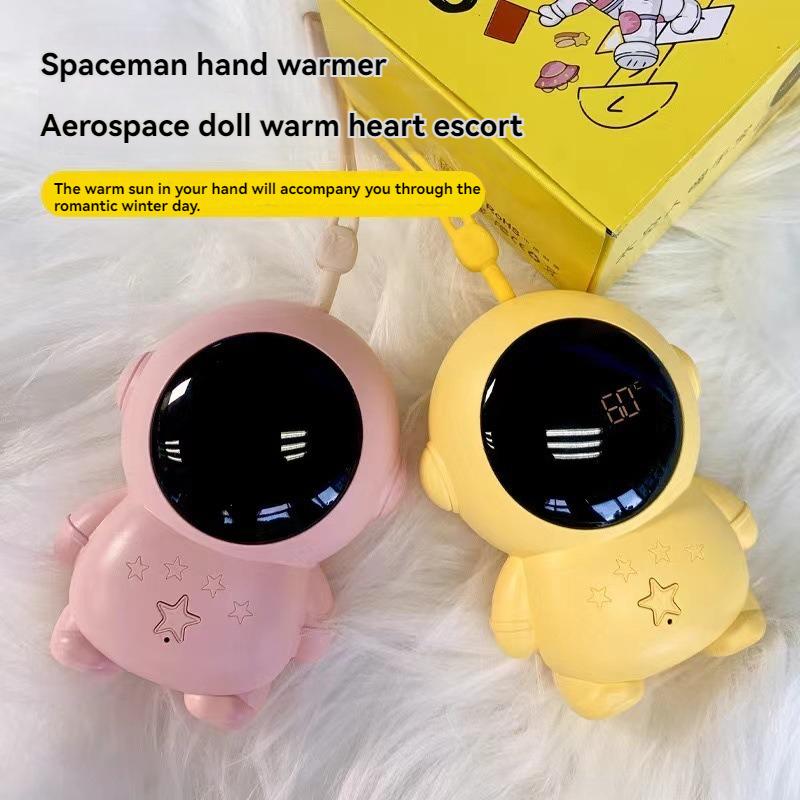 2025 Cute Astronaut Hand Warmer USB Rechargeable Portable Winter Keep Warm Gadget Pocket Mini Electric Heater Hand Warmer