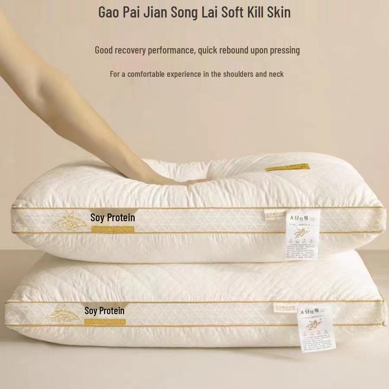 3D Feather Velvet Neck Support Pillow for Adults - Single-Sided, Ideal for Home & Dorm Use