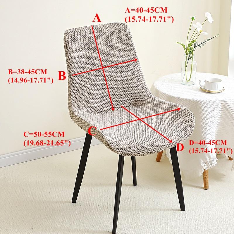 Jacquard Curved Chair Cover Anti-slip Stretch Dining Chair Covers All-inclusive Furniture Protector Funda Silla Housse De Chaise