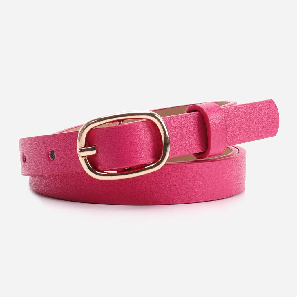 Womens Oval Pin Buckle Belt In Multi Colors For Jeans And Dresses