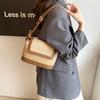 Fashionable Personalized Straw Tote Bag For Women Stylish Casual Mini Square Purse In Khaki Beige Pink Blue Colors
