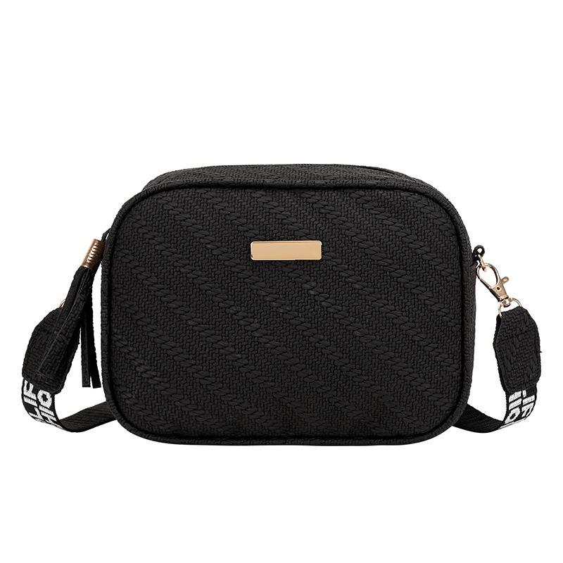 Fashion Soft Bag One Shoulder Crossbody Camera Bag Embossed Stripe Mobile Phone Portable Women's Bag