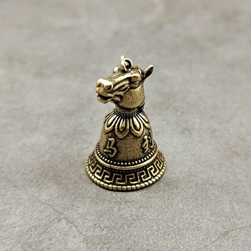 Chinese Style Zodiac Animals Heads Bell Gift - 12 Brass Animal Charms with Copper Bells, Oriental Cultural Home Decor ornament