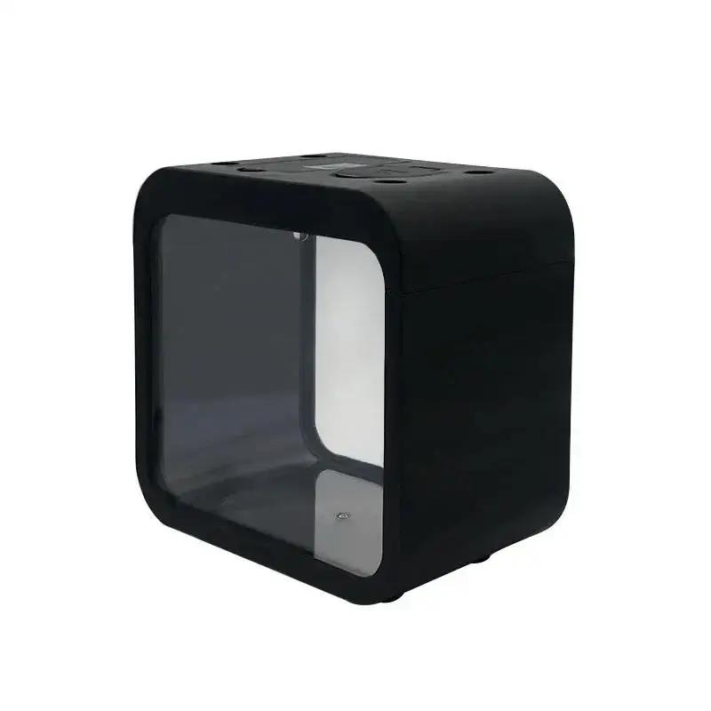 Modular Led Fish Tank with Isolated Blocks, Easy Assembly for Betta/goldfish Breeding Transparent Small Aquarium