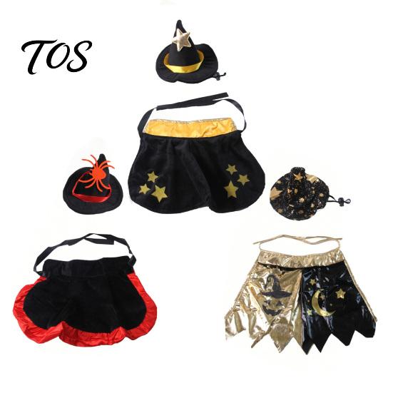 Halloween Wizard Cloak for Pets 1 Set Cat Witch Costume, Black Cape And Hat, Moon Pet Costume Star Pointed Hat Cats Small Medium Dogs Festive