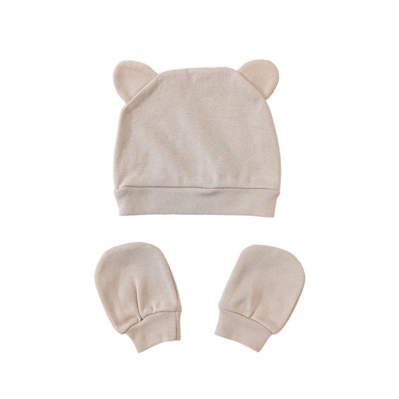 INS styl Dětská čepice a rukavičky proti poškrábání (0-6 měsíců)