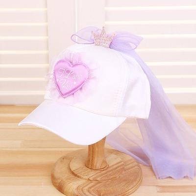 Children's Hat Version Love Crown Headcloth Baseball Hat Summer Girls Sunshade Net Hat Princess