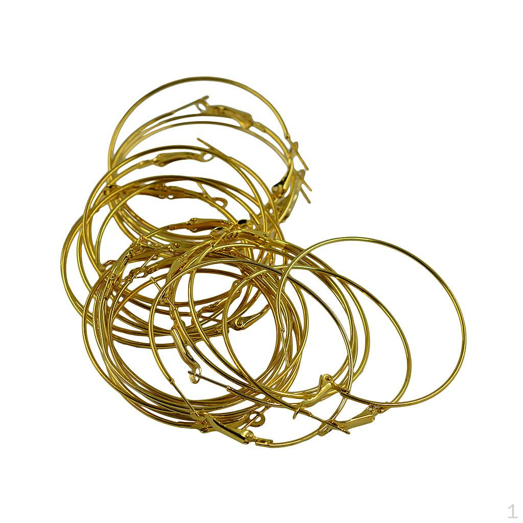 

20шт Серьги-кольца Бисероплетение Серьги-катушки Ювелирные изделия 50мм, Золотой