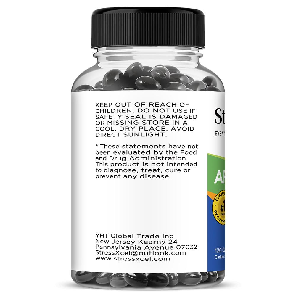 Lutein Dietary Supplement, With Zeaxanthin, Vitamin C, Vitamin E, Zinc, 120 Softgels