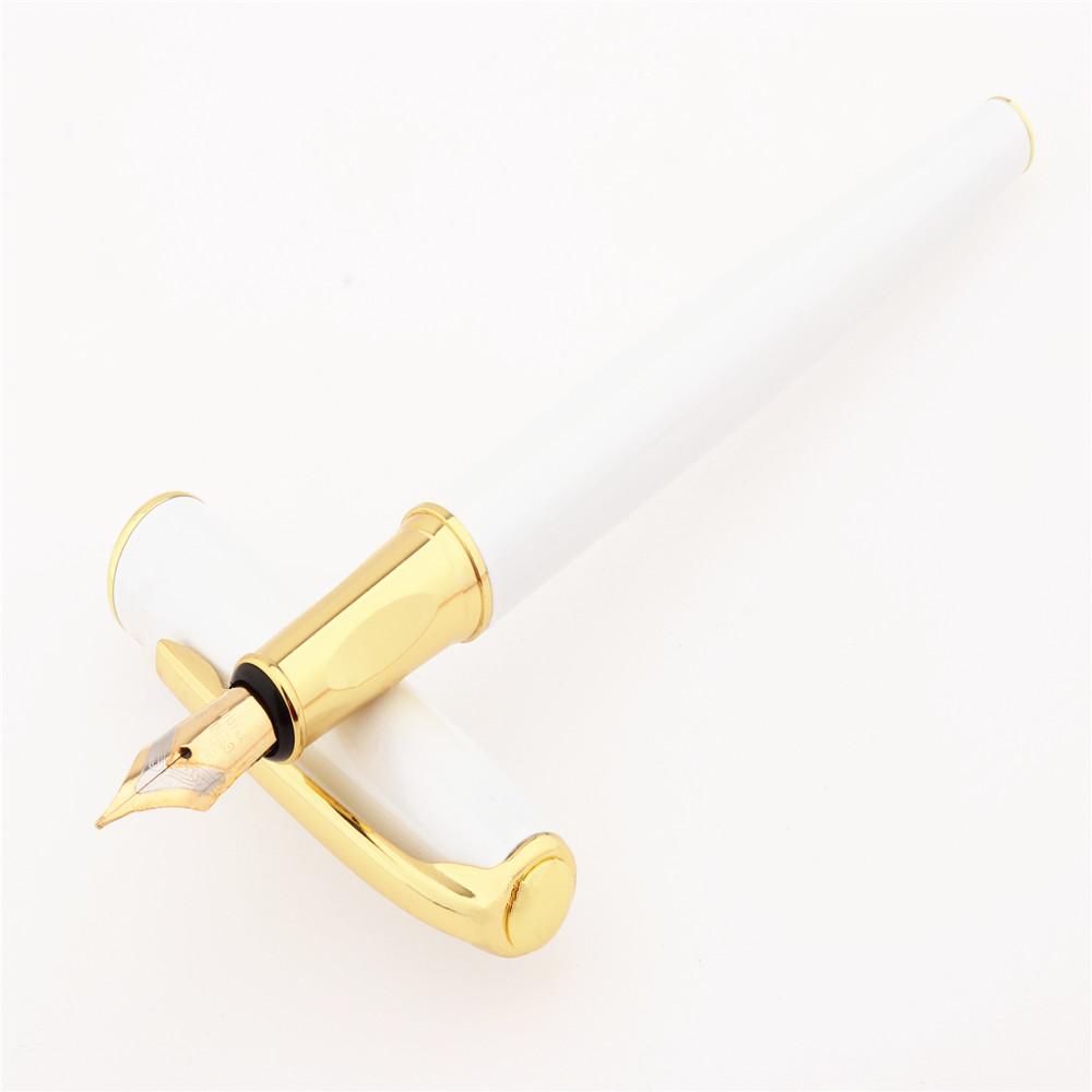 High Quality 7023 White Student office Medium Nib fountain pen ink school supplies