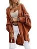 Women's Oversized Long Cardigan Sweater Open Front Batwing Sleeve Fall Knitwear