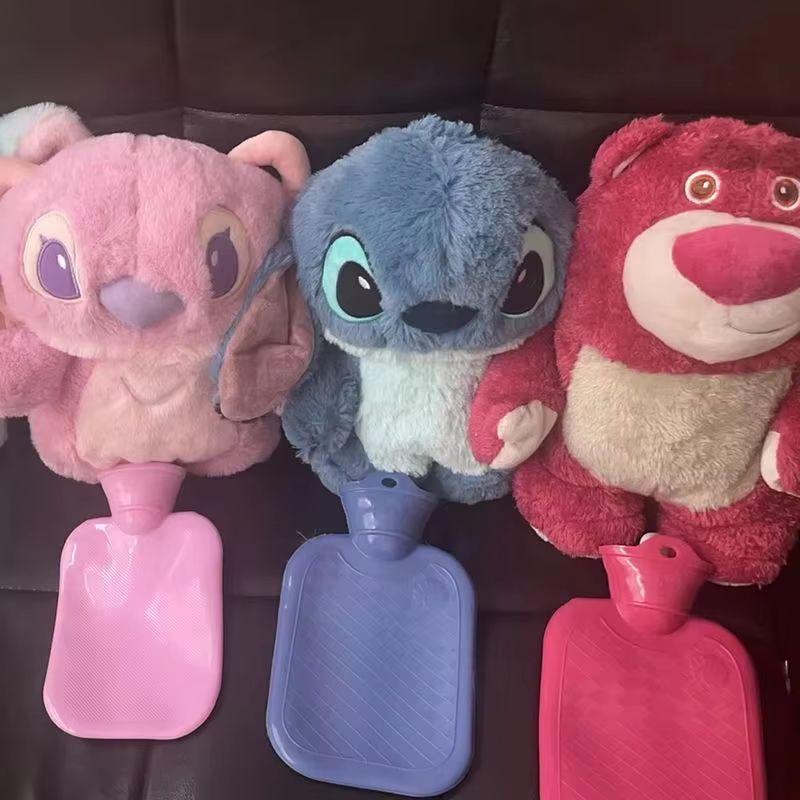מחממי ידיים קטיפתיים חדשים של צעצוע של סיפור עם בקבוק מים, מחממי ידיים ניידים, מתנה לילדה, דוב חיבוק מלאך, סדרת דמבו.