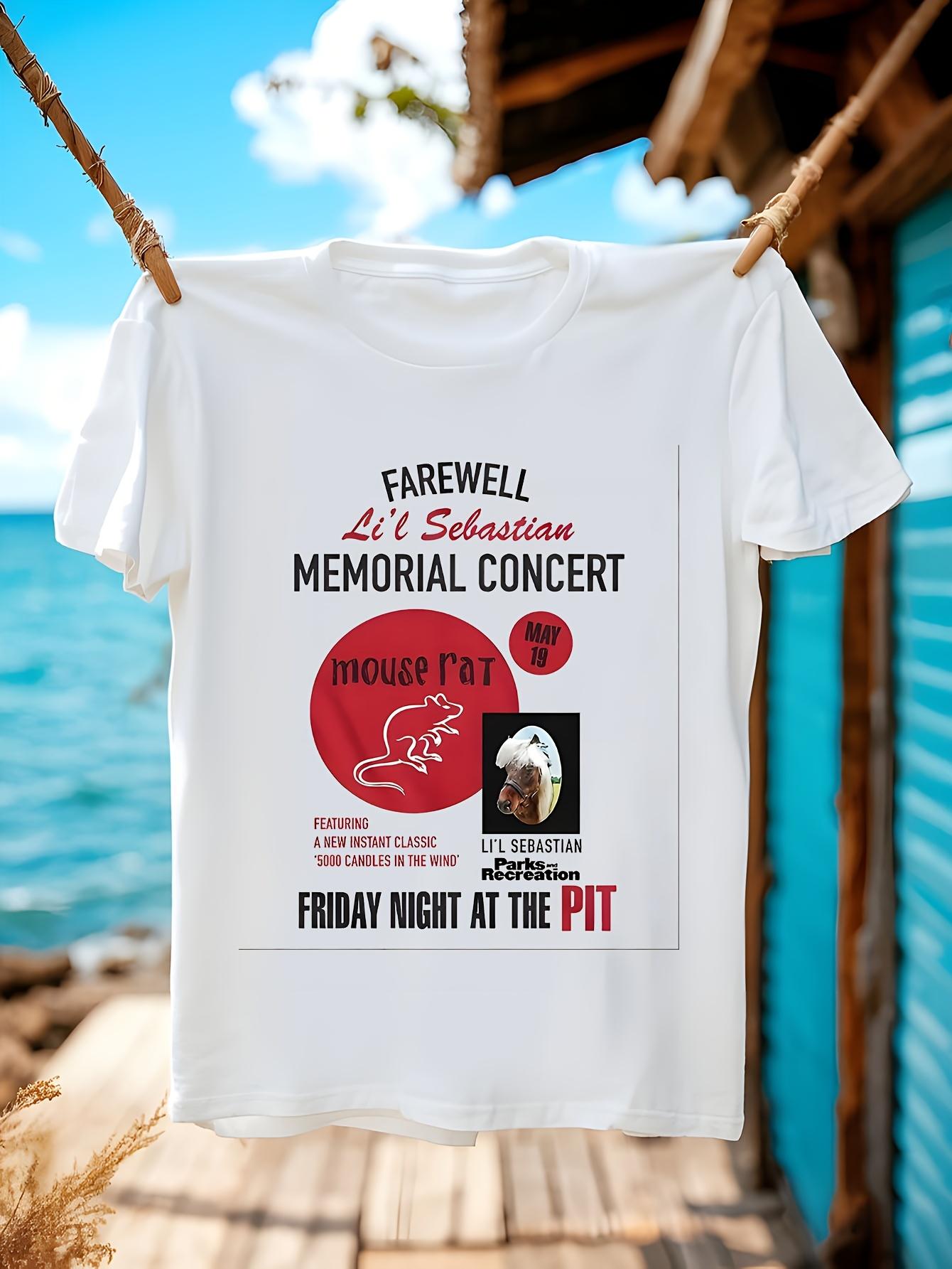 Parks and Recreation Lil Sebastian Concert Graphic Tshirt... S