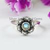 Black Onyx Sterling Silver Ring, Dainty December Birthstone