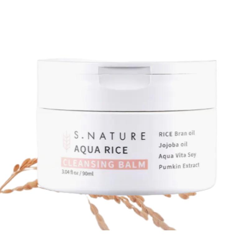 

S.NATURE Aqua Rice Cleansing Balm 90ml – Gentle Makeup Melting Balm with Rice Extract for Sensitive Skin 90ml