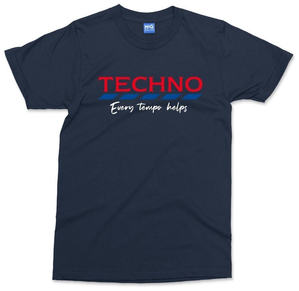 Techno Funny TShirt Every Tempo Slogan Music Festival Rave Dance Party Dress S