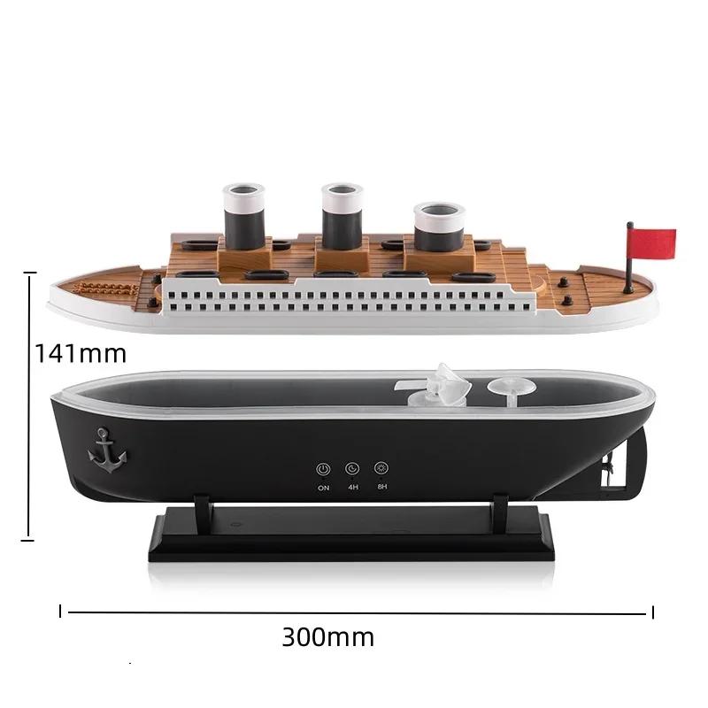 Electric Aroma Air Humidifier Luxury Ocean Liner Cruise Ship Model Aromatherapy Essential Oil Diffuser for Home Decoration