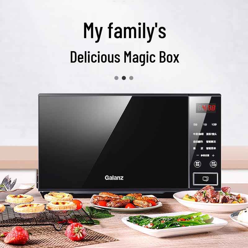 Galanz 20L Microwave Oven with Turntable and Preset Timer for Multifunctional Cooking