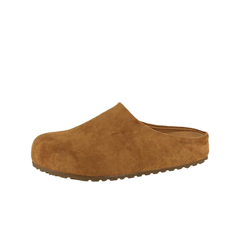 Thick-bottomed bag head, half slippers for women, half support for spring pregnant women, non-slip retro, ugly and cute Boken