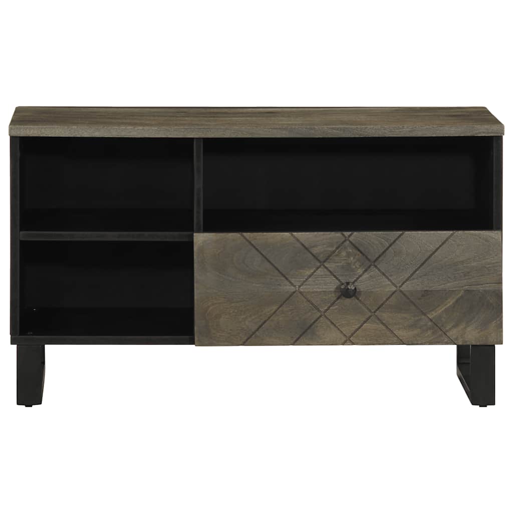Vidaxl TV Cabinet, Black, 80X33X46 Cm, Solid Mango Wood