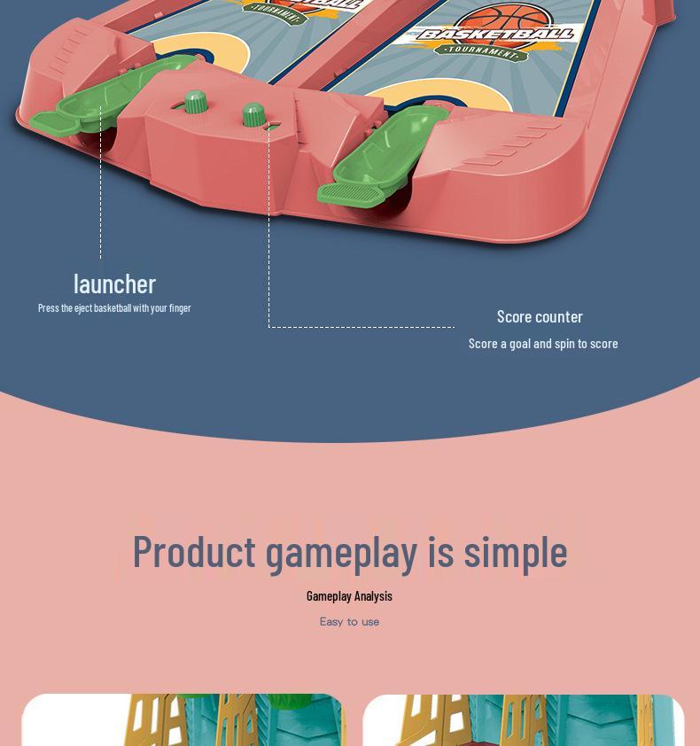 Mini Basketball Table Game: Double Player Shooting & Parent-Child Interaction