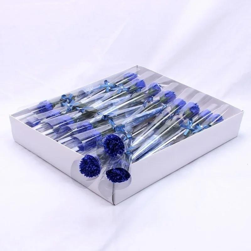 8 szt./partia Sztuczne Goździki Kąpielowe Kwiaty Mydlane Prezent na Dzień Matki Dekoracja Imprezowa Prezent na Walentynki