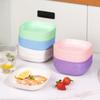 Creative Wheat Straw Japanese Tableware Set - Small Plates for Snacks, Nuts, Appetizers, Candy with Base