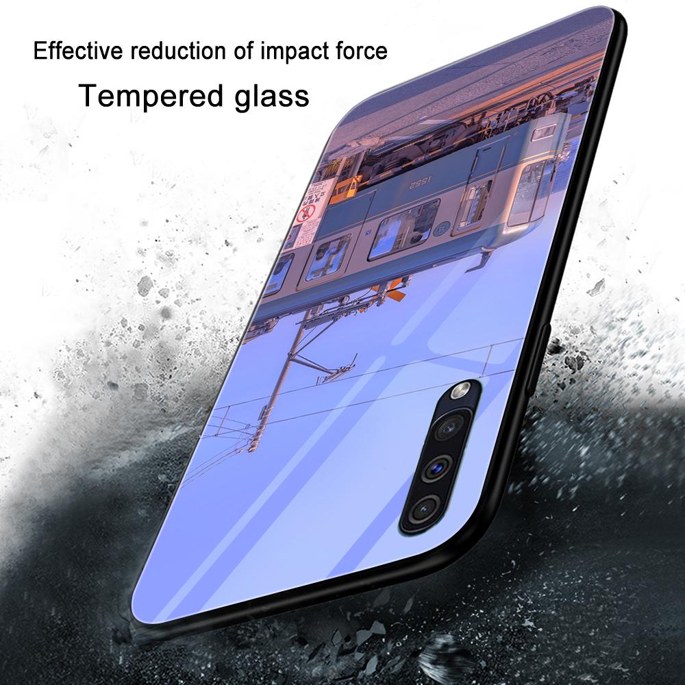 Natural Scenery Fundas Case pro Samsung Galaxy A71 A72 A70 A73 A53 A13 5g A03 A22 A21s A03 Core A42 A52 Luxusní skleněný kryt Coque