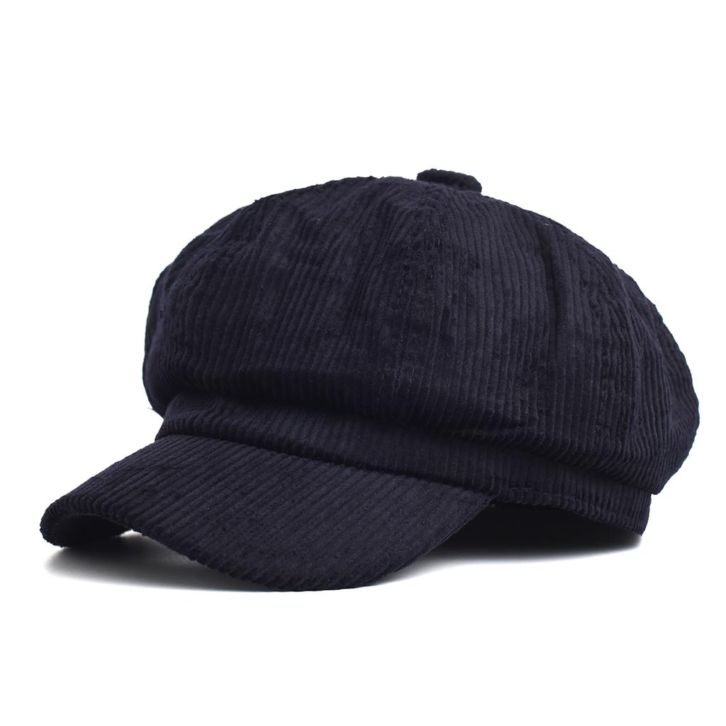 Vintage English Newsboy Cap - Women's Octagonal Beret | Baker Boy Hat for Autumn & Winter