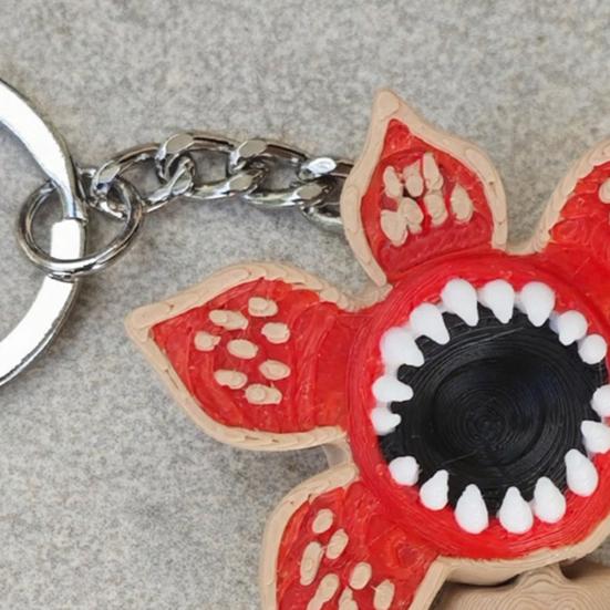 Keychain Pendant Flower Shape 3D Printed Stress Relief Charm Keys Backpack Purse Lightweight Key Holder