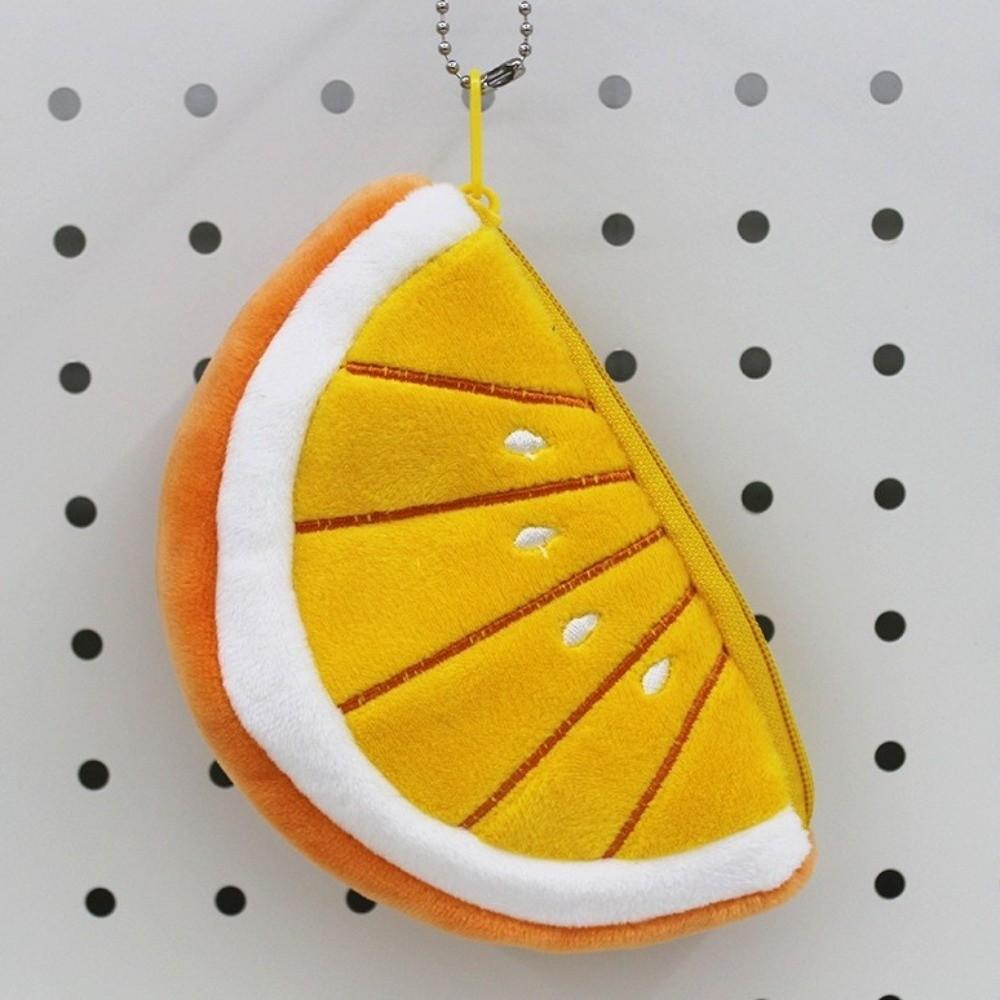 Cute Watermelon Coin Purse Zipper Cartoon Mini Card Bag Funny Plush Fruit Wallet Women