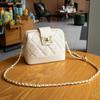 Diamond-shaped Chain Embroidered Thread Hand-held Small Square Bag, Niche Shell Bag, Women's Single-shoulder Crossbody Bag