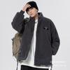 Winter Granular Fleece Jacket Men's Winter Fashion Stand-up Collar Winter Warm Thickened Cotton Clothes Lamb Wool Cotton Clothes