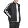 Adidas Three Stripes Logo Vintage Sports Stand Collar Printed Zip Long Sleeve Jacket Men Jackets Black IK7335