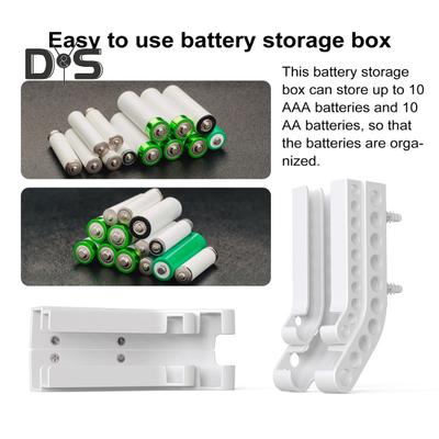 Battery Storage Box Organizer High Strength Large Capacity Easy Installation Wall Mounted Battery Storage Container