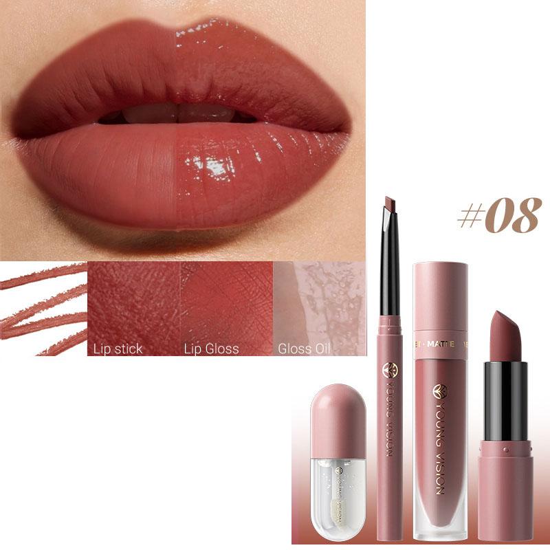 1PC Waterproof Lip Glaze 8 Colors Velvet Matte Long-lasting Transfer-proof Easy Application Matte Lip Gloss