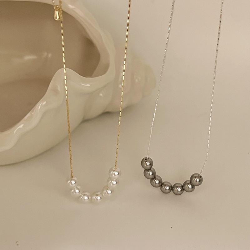 New Pearl Necklace Women's Premium Design Accessories Niche Simple Clavicle Chain Light Luxury Versatile Necklace