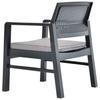 3 Piece Garden Lounge Set with Cushions Plastic Gray