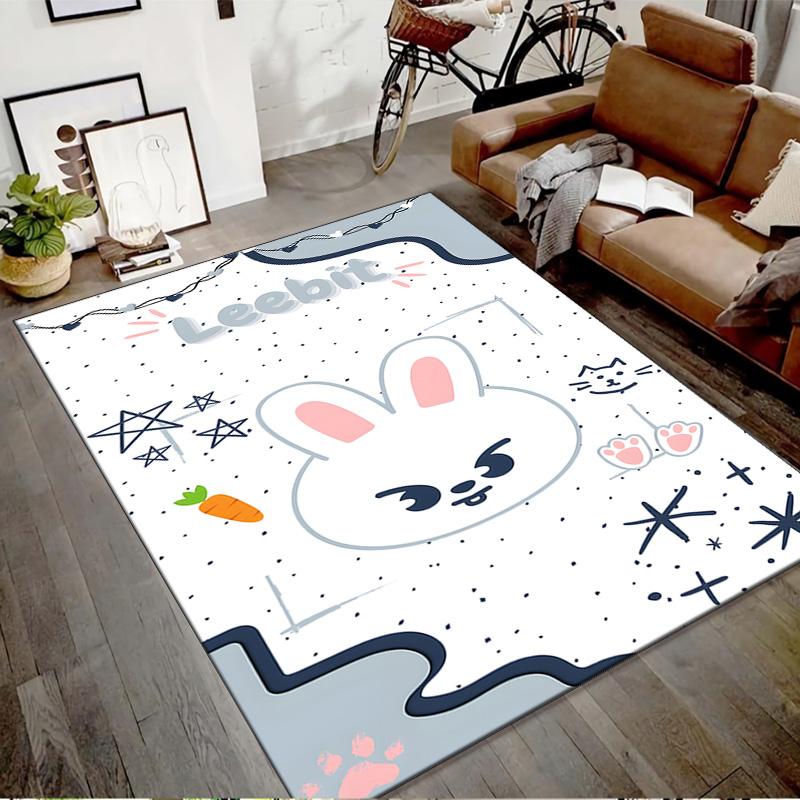 1pc Kpop Team5 Design Printed Area Rug Carpet for Bedroom Living Room Home Decor Rugs Mat Non Slip Mat Rug for Bedside