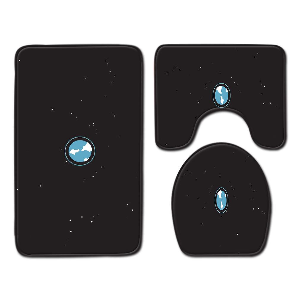 Stylish And Simple Toilet Floor Mat Three-Piece Bathroom 3-Piece Carpet Door Mat