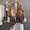 Personalized Versatile Plant Flower Jacquard Scarf Women's Autumn New Imitation Cashmere Outer Decorative Neck Scarf